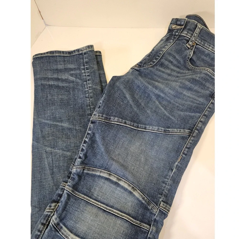 True Religion Rocco Moto Rocker Jeans Men Dark‎ Wash Slim Fit Size 31